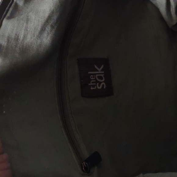 The Sak purse Olive Green , Tan with brown leather-like accents. - Picture 4 of 9